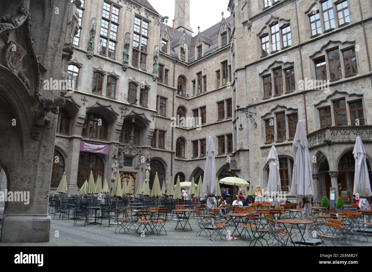 Innenraum des Marienplatzes, München, Deutschland Stockfoto