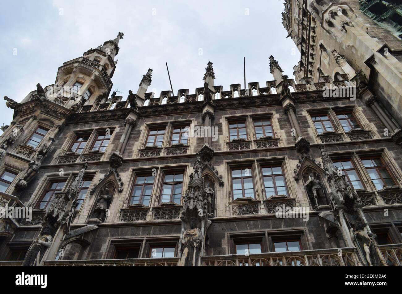 Außenansicht des Marienplatzes, München, Deutschland Stockfoto