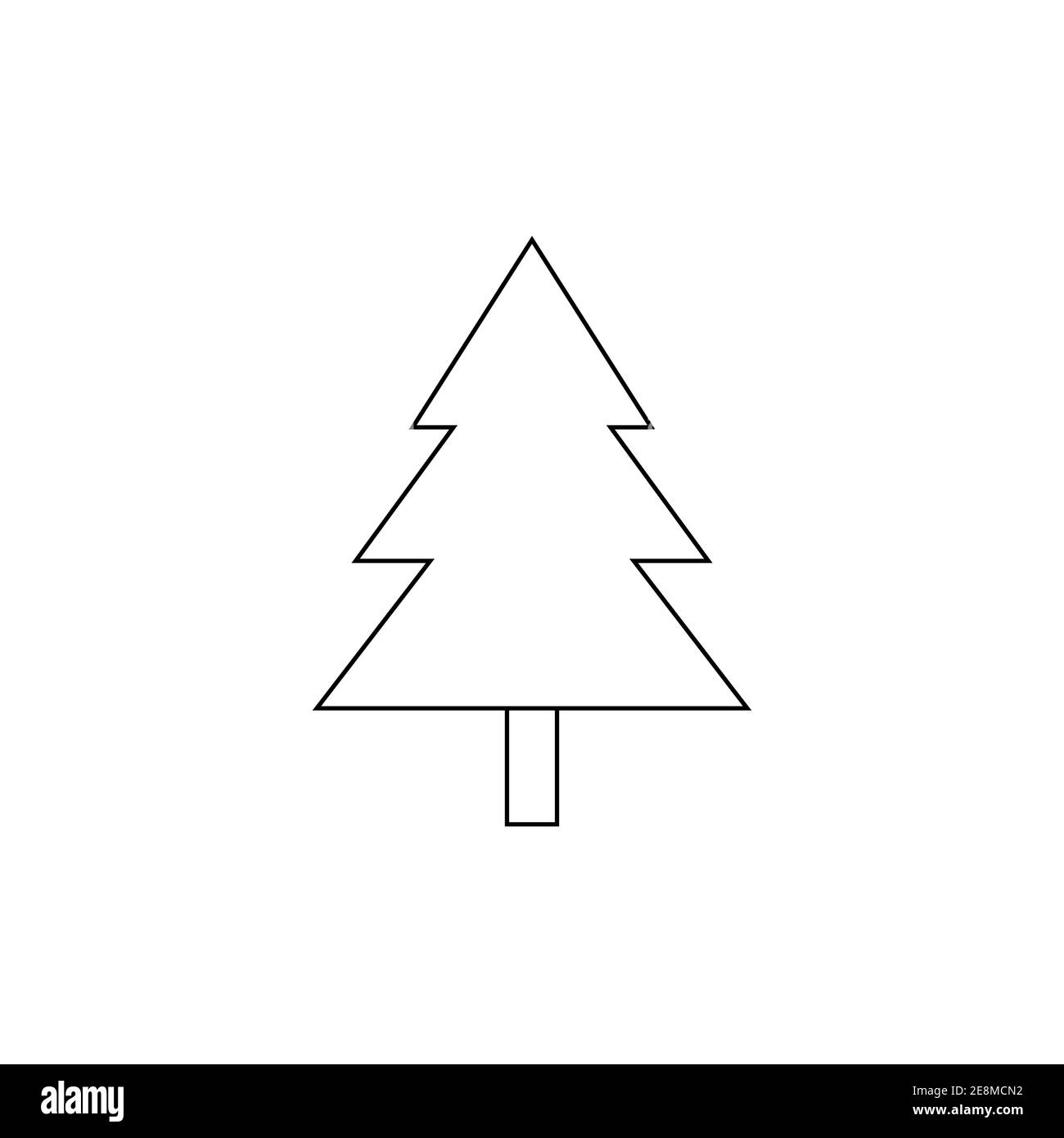 Symbol für die Weihnachtsbaumlinie. Vektor Urlaub Illustration isoliert auf weiß Stock Vektor