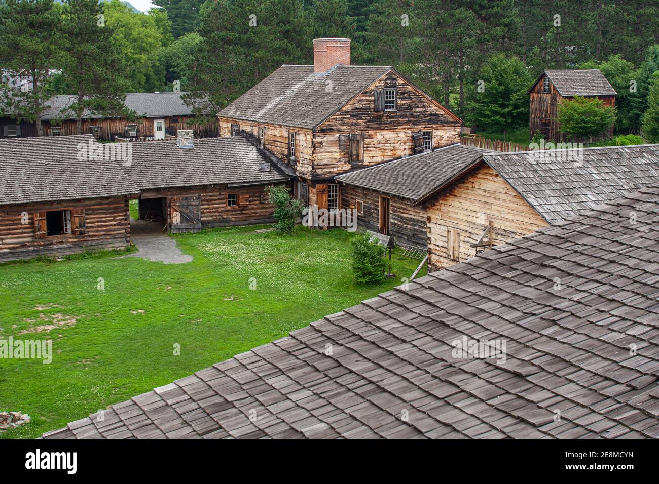 Das Fort an der Nummer 4 in Charlestown, New Hampshire Stockfoto