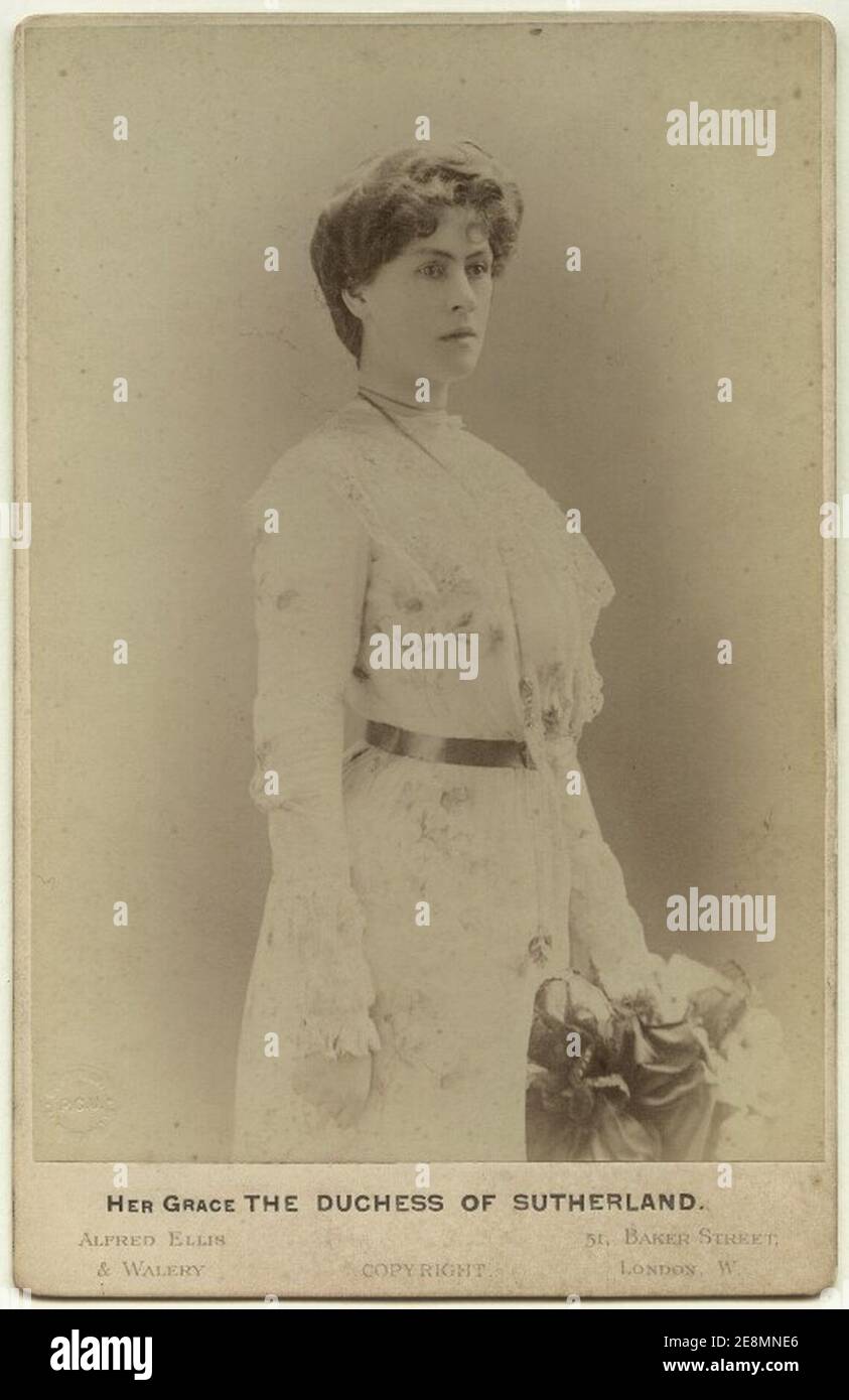 Millicent-Fanny-Sutherland-Leveson-Gower-ne-St-Clair-Erskine-Herzogin-von-Sutherland1908. Stockfoto