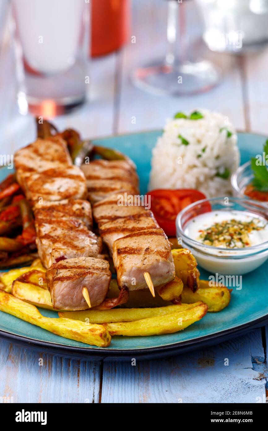 Souvlaki Stockfoto