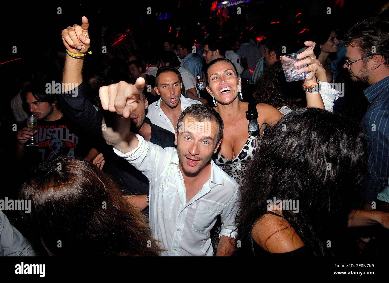 EXKLUSIV-TV-Moderator Jeremy Michalak verbringt seine Sommerferien in Miami Beach, FL, USA am 31. Juli 2007. Foto von Olivier Douliery/ABACAPRESS.COM Stockfoto