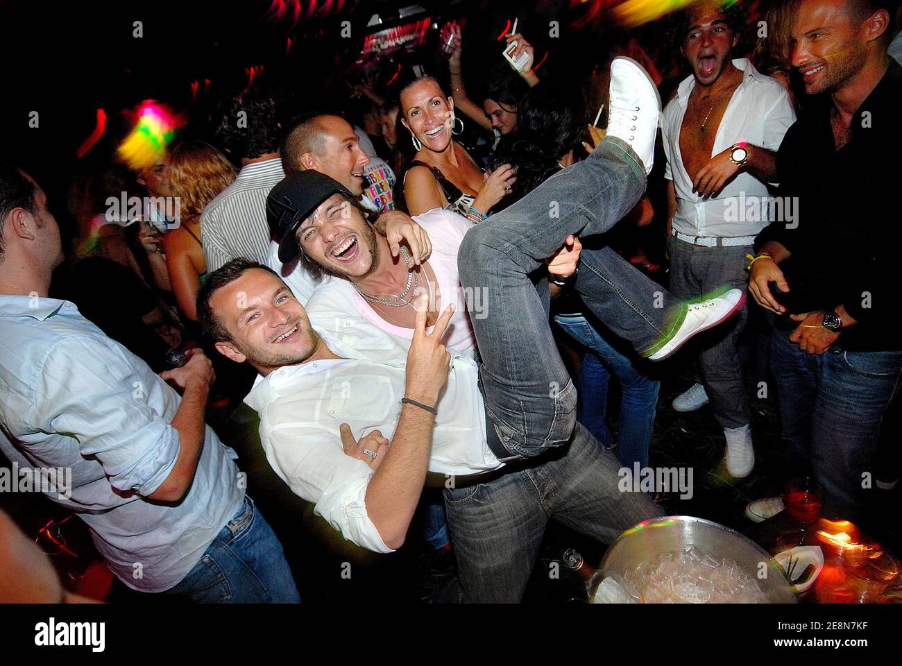 EXKLUSIV-TV-Moderator Jeremy Michalak verbringt seine Sommerferien in Miami Beach, FL, USA am 31. Juli 2007. Foto von Olivier Douliery/ABACAPRESS.COM Stockfoto