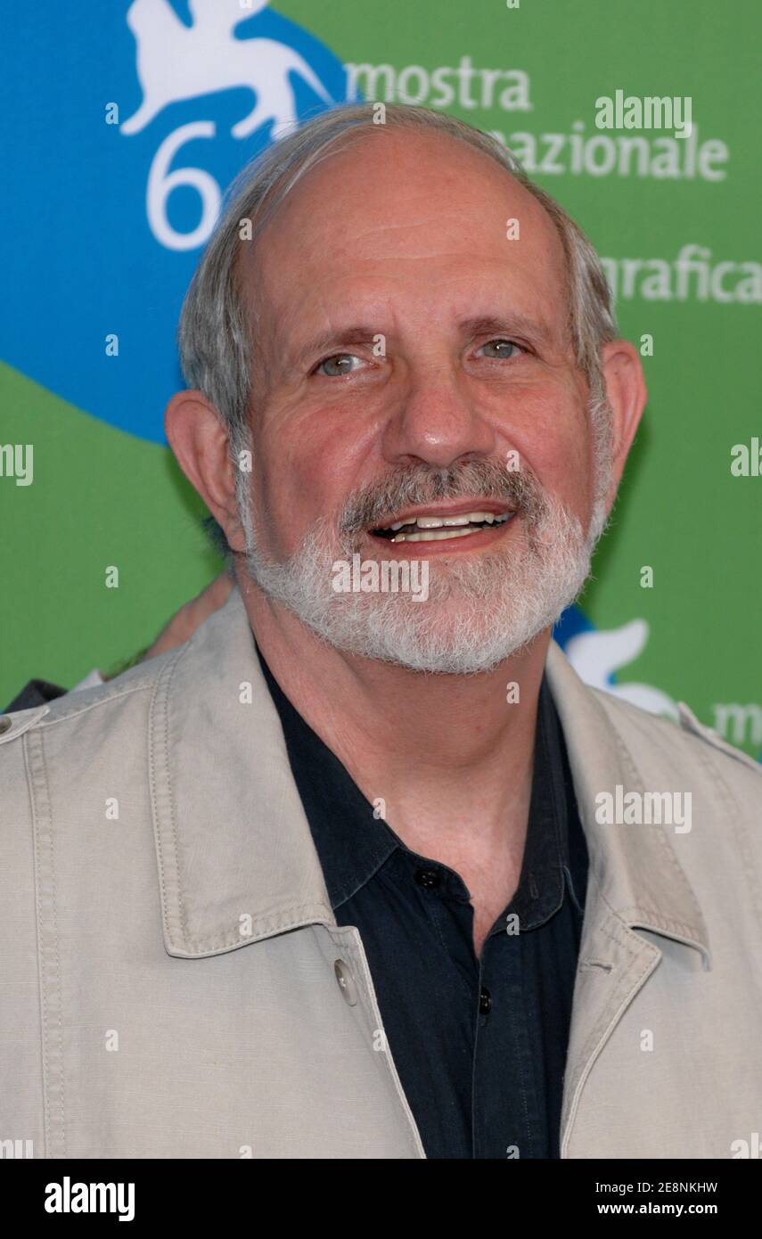 Regisseur Brian De Palma posiert für Bilder während der Fotozelle für 'Redigiert' beim 64. Jährlichen Filmfestival in Venedig, Italien, am 31. August 2007. Foto von Nicolas Khayat/ABACAPRESS.COM Stockfoto