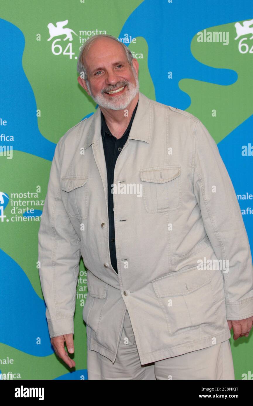 Regisseur Brian De Palma posiert für Bilder während der Fotozelle für 'Redigiert' beim 64. Jährlichen Filmfestival in Venedig, Italien, am 31. August 2007. Foto von Nicolas Khayat/ABACAPRESS.COM Stockfoto