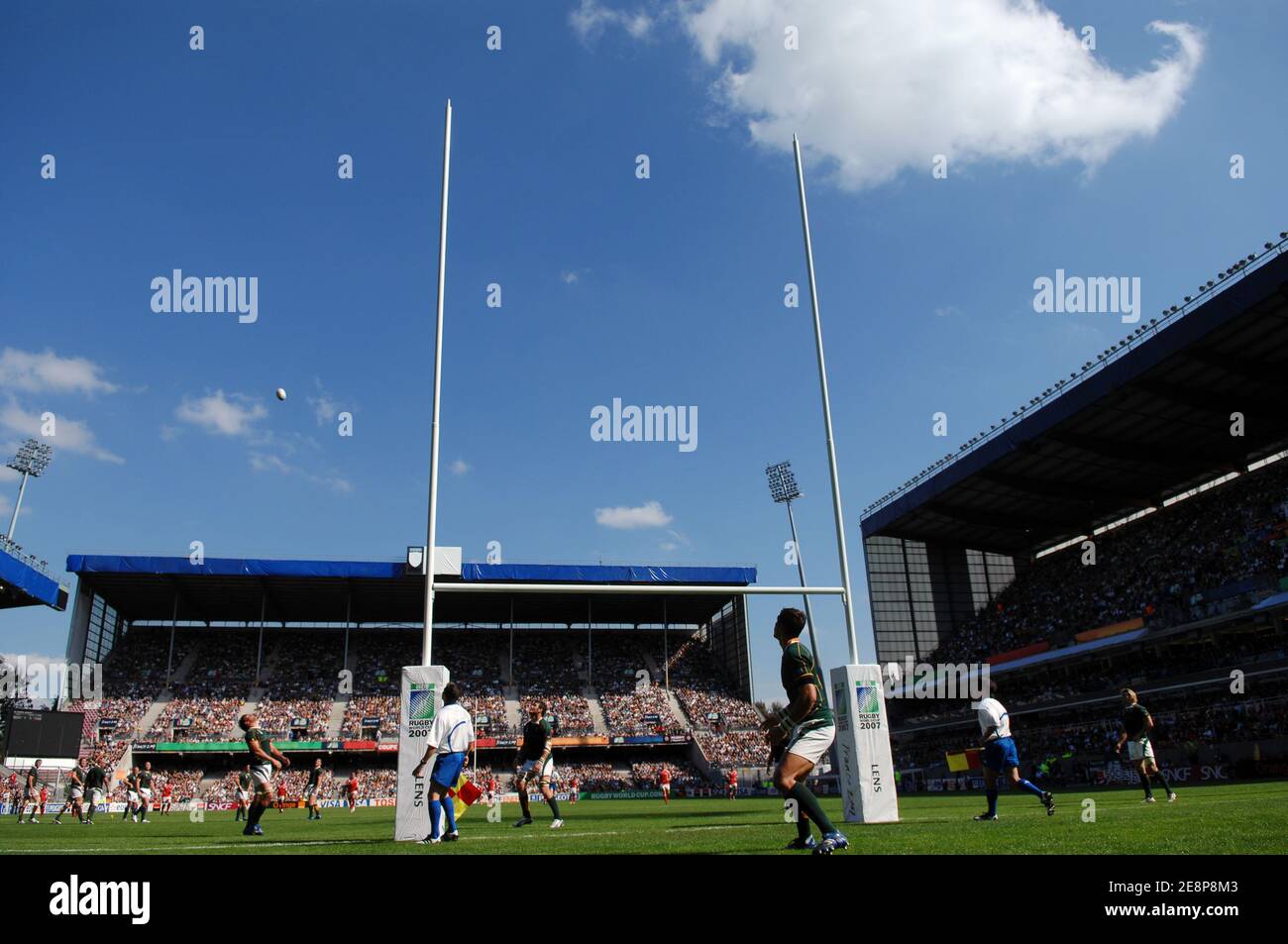 Südafrikas Konversion während der IRB Rugby World Cup 2007, Pool A, Südafrika gegen Tonga im Bollaert-Stadion in Lens, Frankreich am 22. September 2007. Foto von Christophe Guibbaud/Cameleon/ABACAPRESS.COM Stockfoto