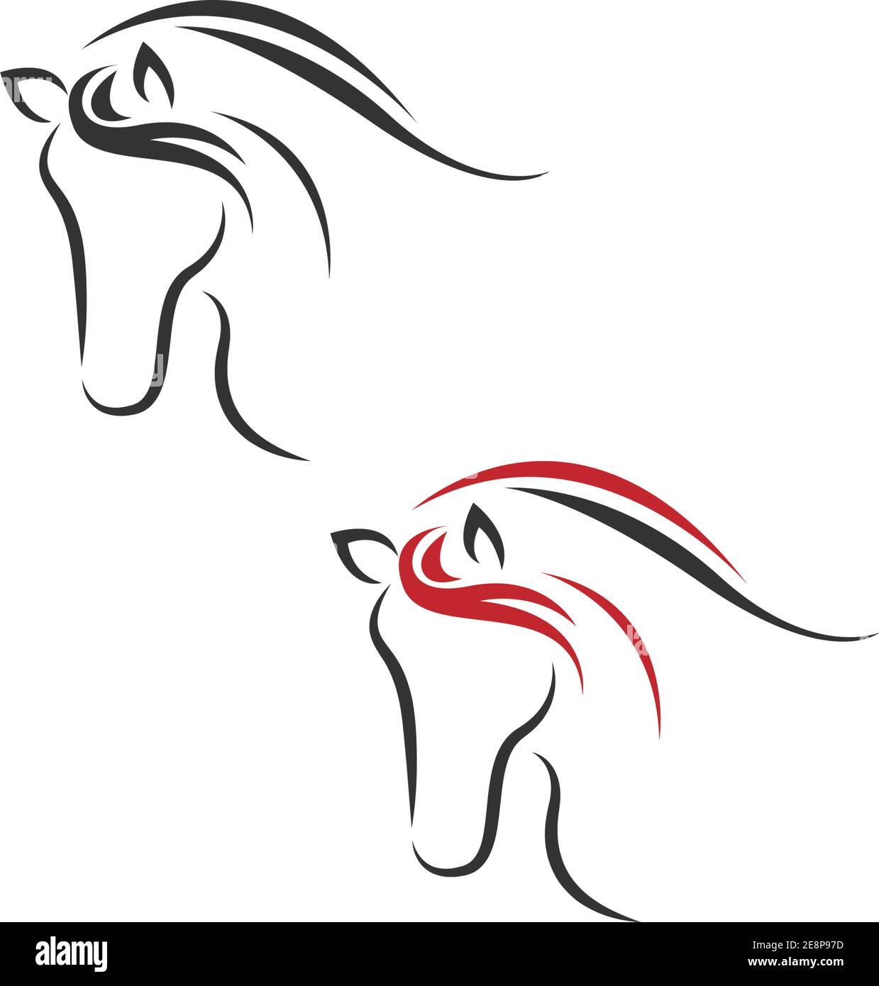 Pferd Logo Symbol Design Vorlage Vektor Illustration Stock Vektor