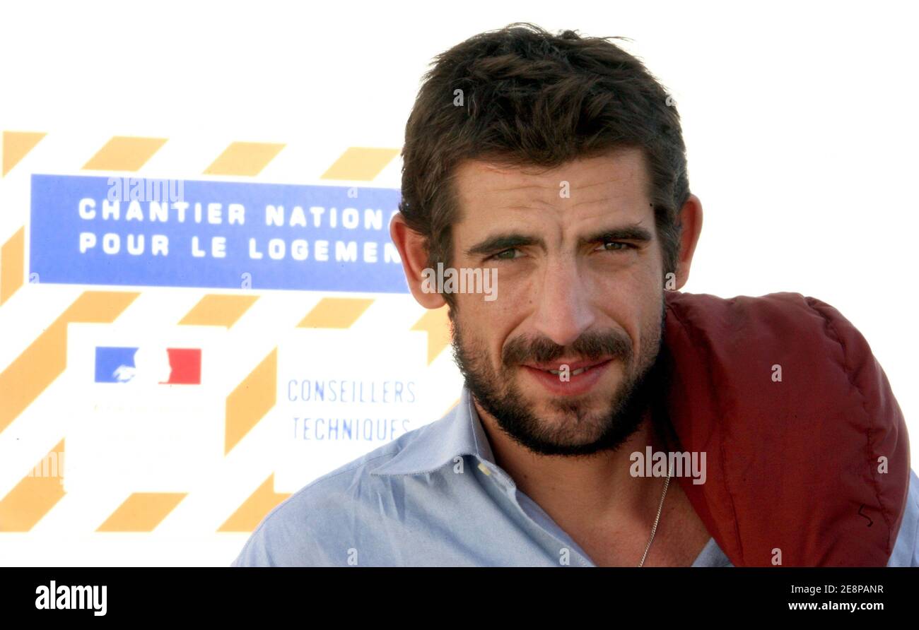 Augustin Legrand, Leiter der "Les Enfants de Don Quichotte" am 25. September 2007 im Wohnungsministerium in Lyon, Frankreich. Fotos von Vincent Dargent/ABACAPRESS.COM Stockfoto