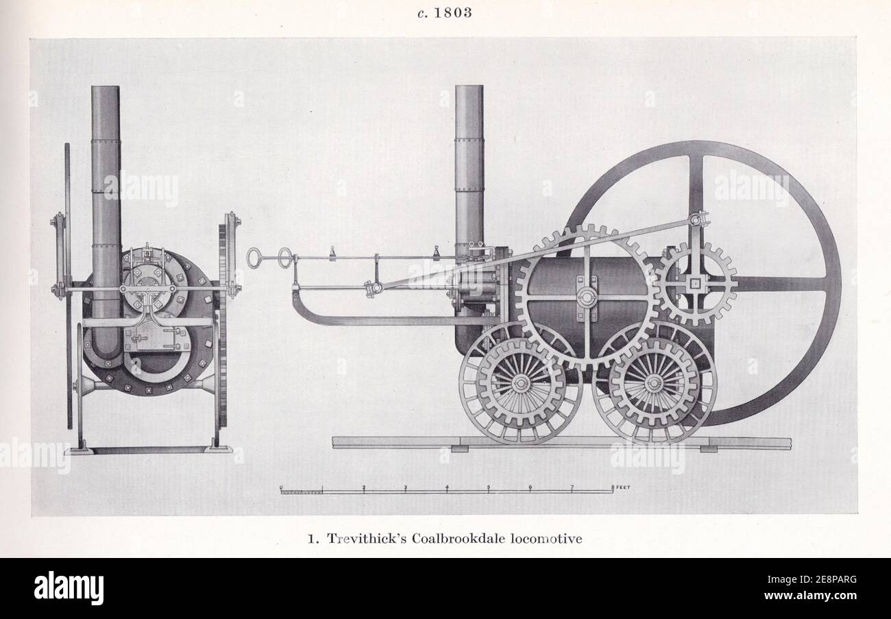 Trevihicks Coalbrookdale Locomotive 1803. Stockfoto