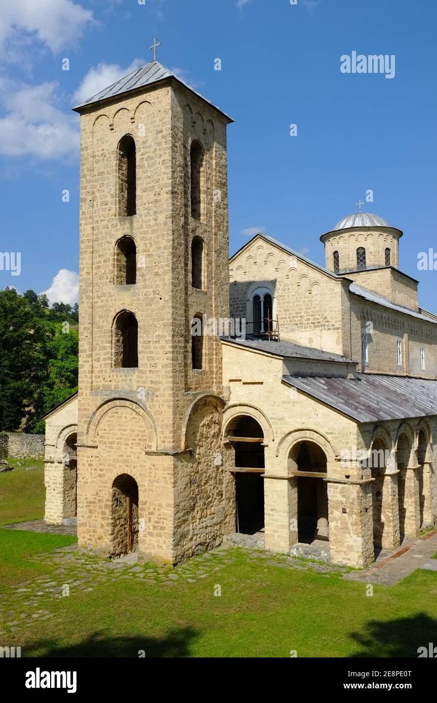 Kloster Sopocani Glockenturm, Serbien Stockfoto