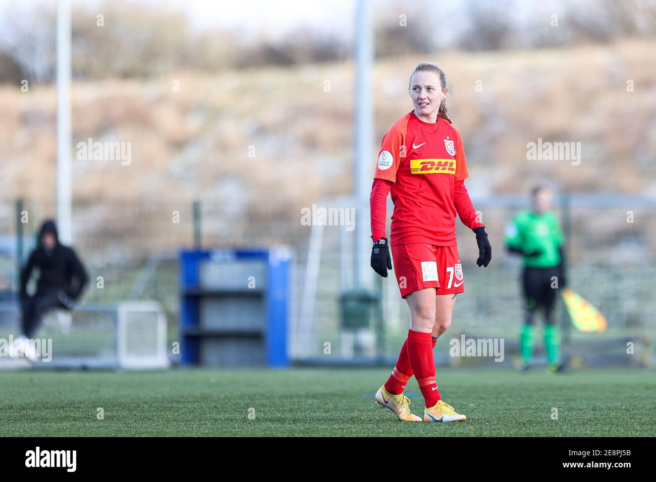 Broendby, Dänemark. Januar 2021. ALSA Johannesen (7) des FC Nordsjaelland beim Testspiel zwischen Broendby IF und FC Nordsjaelland im Broendby Stadium, Broendby. (Foto Kredit: Gonzales Foto/Alamy Live News Stockfoto