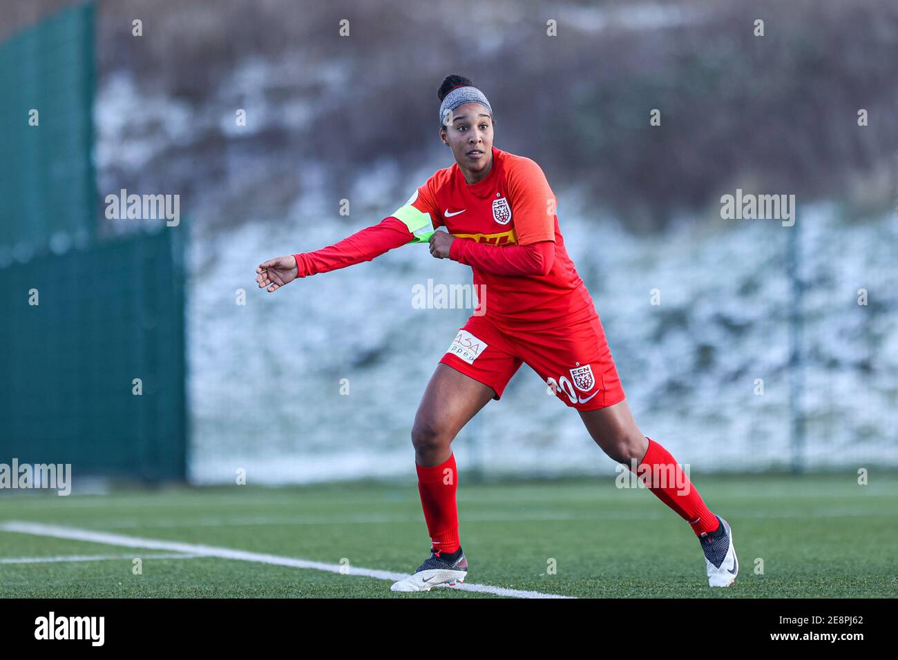 Broendby, Dänemark. Januar 2021. Brianne Reed (20) vom FC Nordsjaelland beim Testspiel zwischen Broendby IF und FC Nordsjaelland im Broendby Stadium, Broendby. (Foto Kredit: Gonzales Foto/Alamy Live News Stockfoto