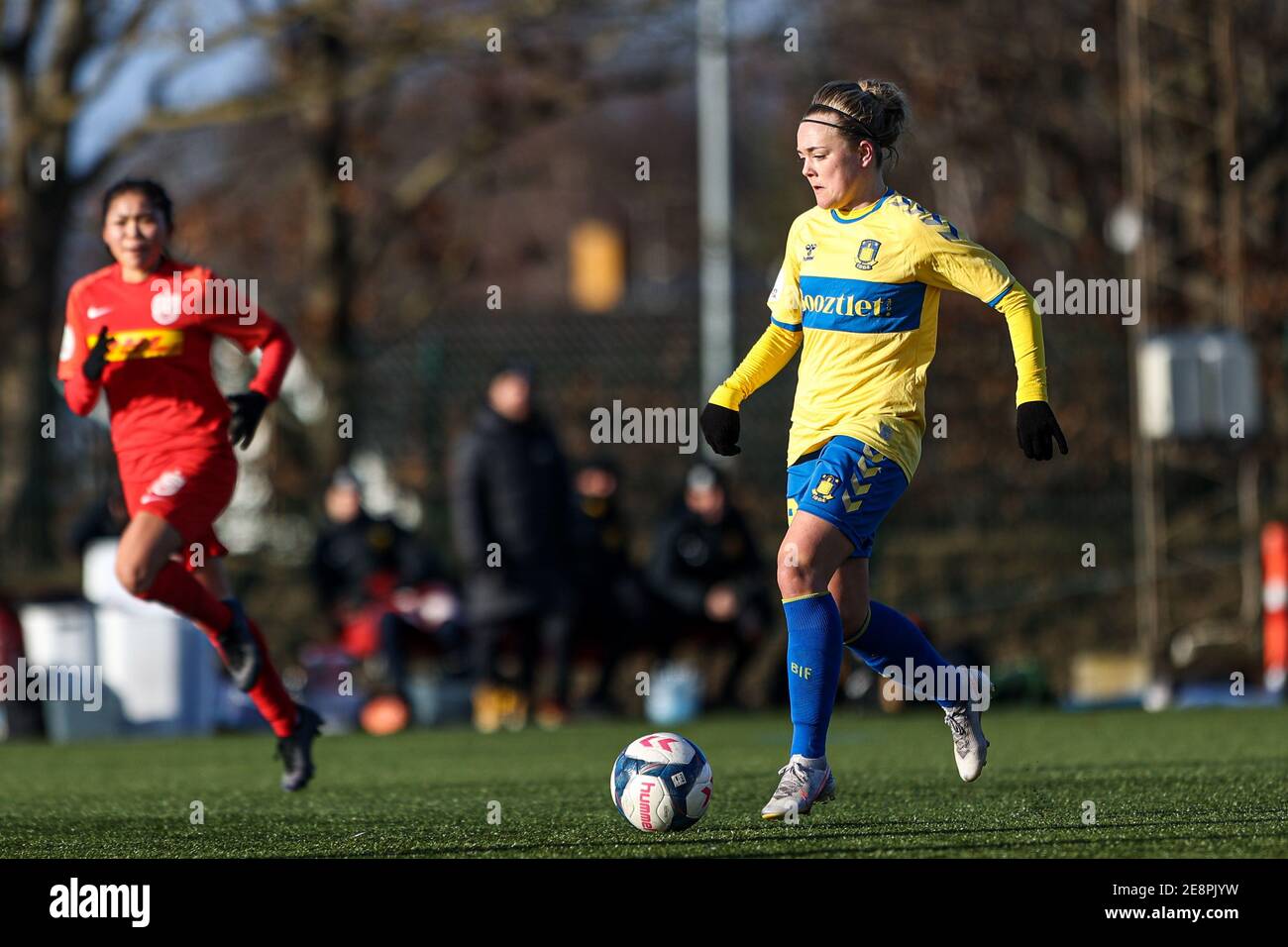 Broendby, Dänemark. Januar 2021. Nanna Christiansen (9) von Broendby, WENN sie während des Testkampfes zwischen Broendby IF und FC Nordsjaelland im Broendby Stadium, Broendby, gesehen wurde. (Foto Kredit: Gonzales Foto/Alamy Live News Stockfoto