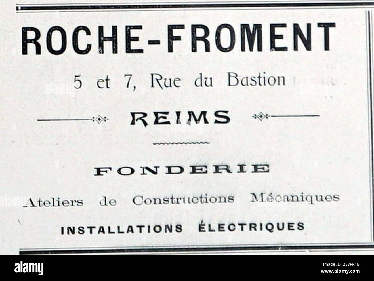 Moniteur Exposition Reims 1903 Nr. 8 1007298 (fonderie). Stockfoto