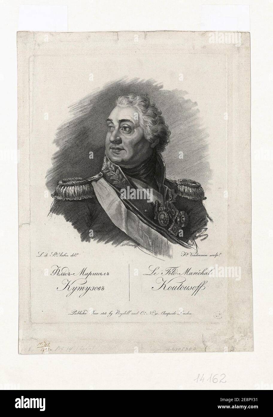 Mikhail Kutuzov von Francesco Vendramini - Eremitage. Stockfoto