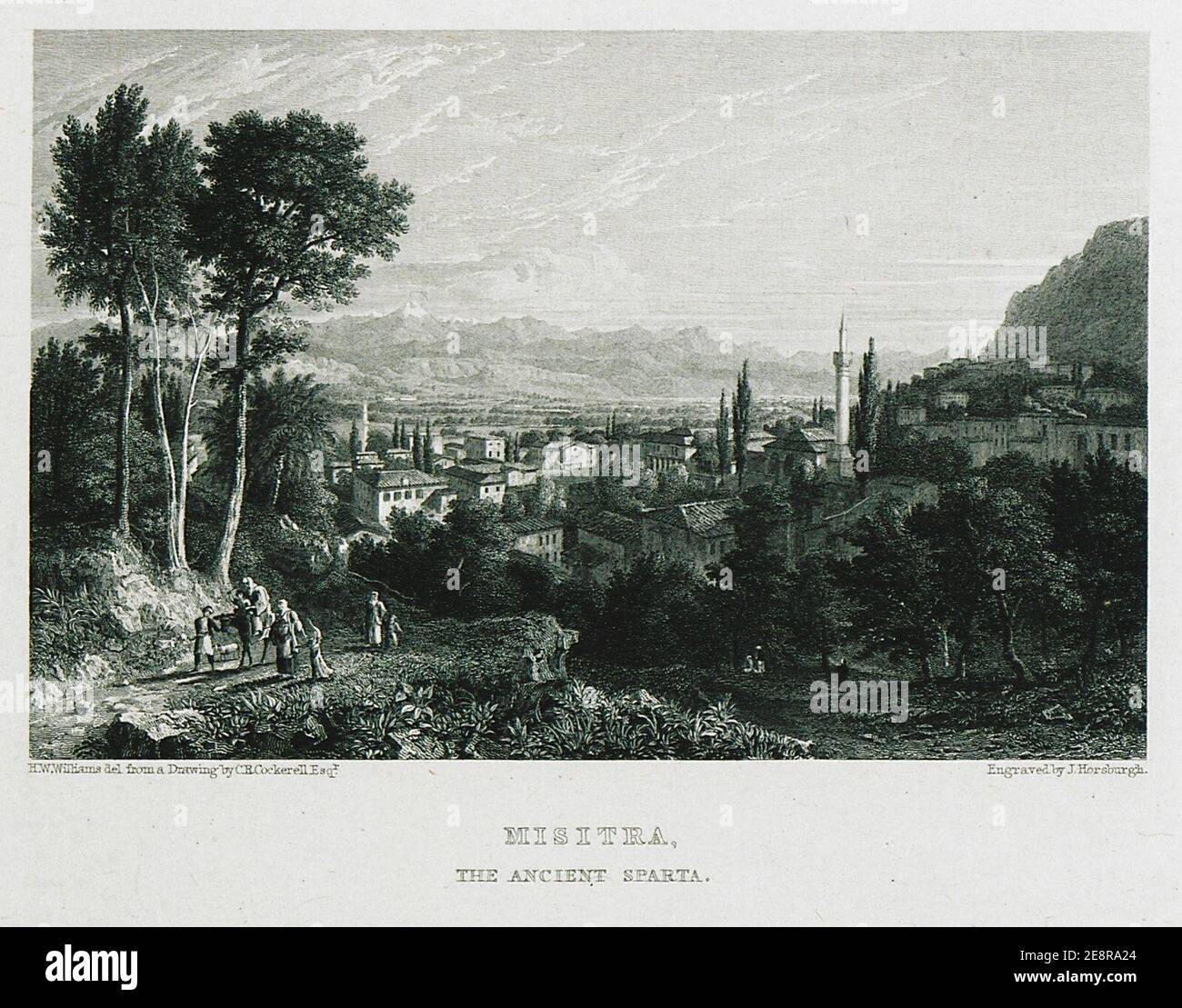 Misitra, The Ancient Sparta - Williams Hugh William - 1829. Stockfoto