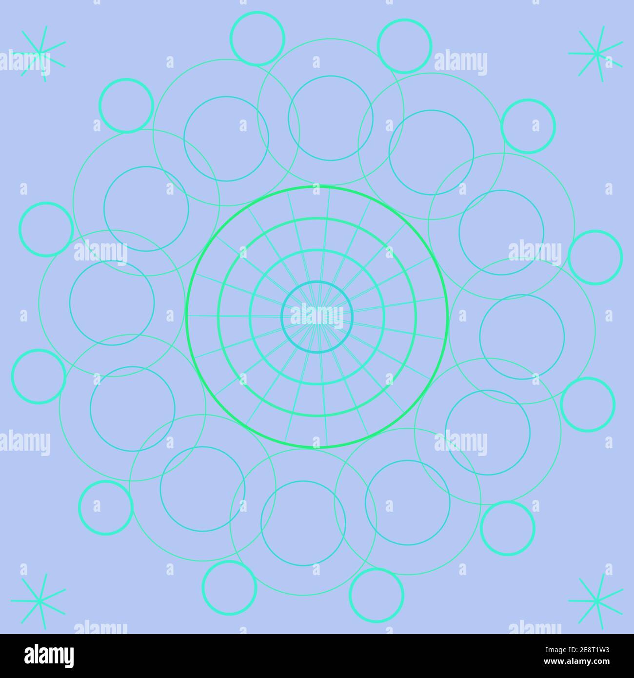 Ein abstraktes Hintergrundbild mit kreisförmigem Muster. Stock Vektor