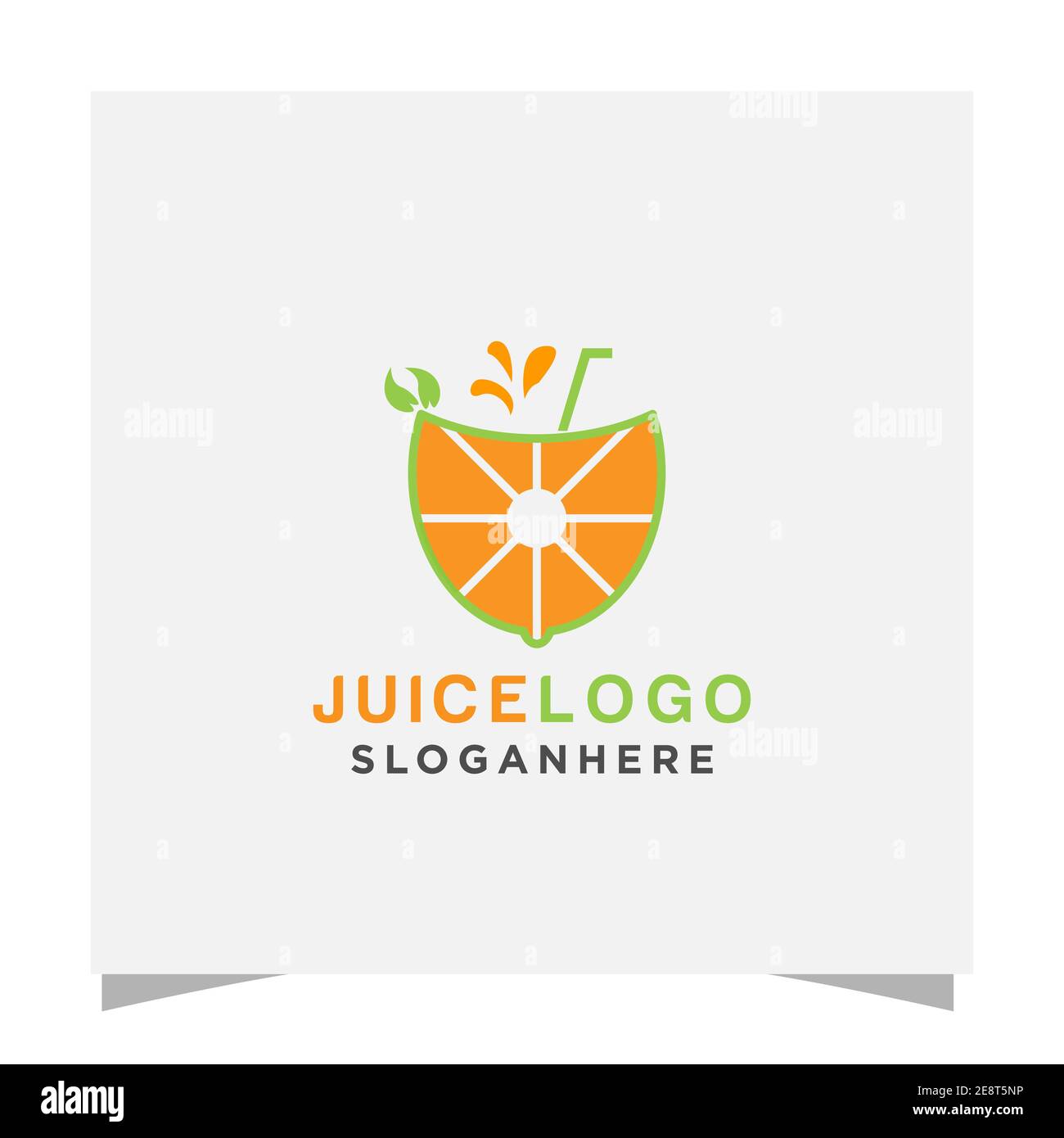 Obst frisch Orangensaft Vektor-Logo-Design Stock Vektor