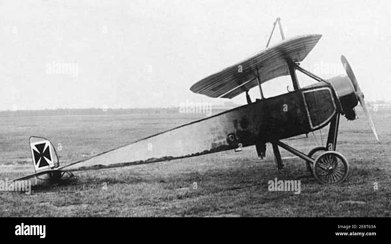 Morane-Saulnier Typ L - gefangen mit deutscher Insigna. Stockfoto