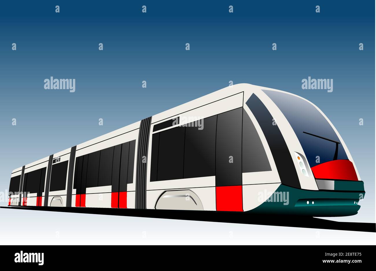 Schnellzug. Vektor-3d-Illustration Stock Vektor