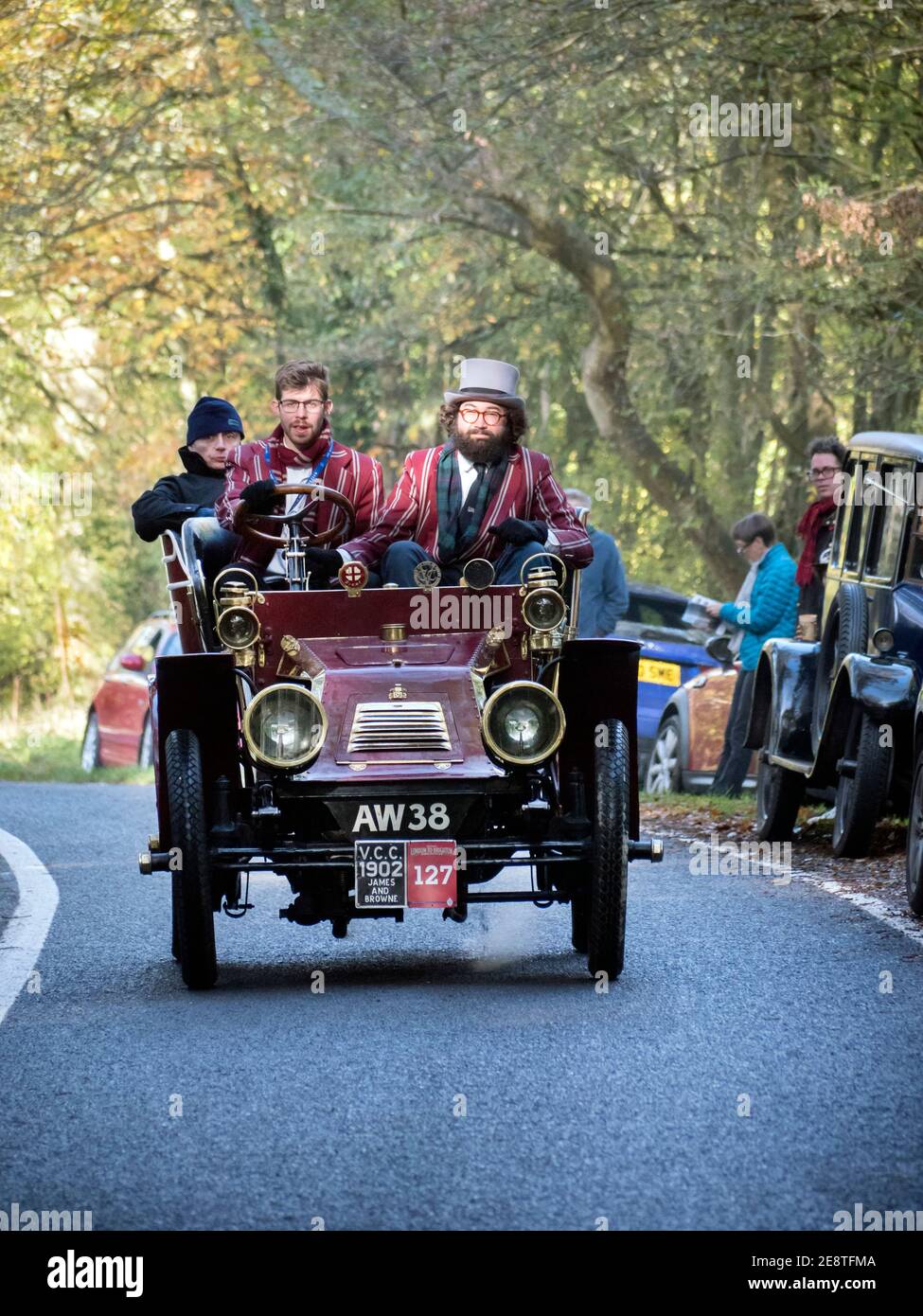 Nummer 127 A 1902 James & Browne eingegeben von Imperial College auf der London to Brighton Veteran Car Run. 2019 Stockfoto