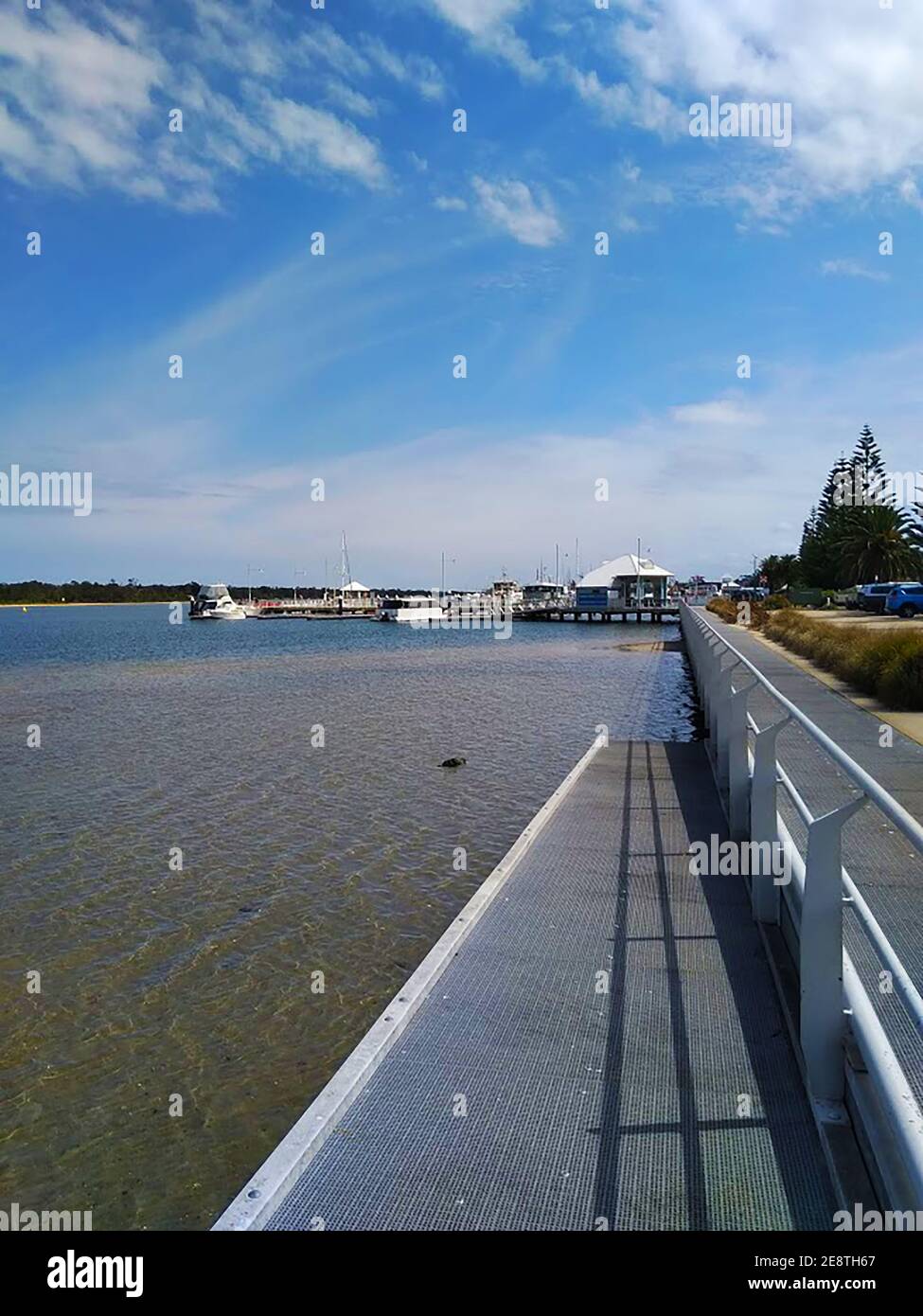 Seen Eingang Stockfoto