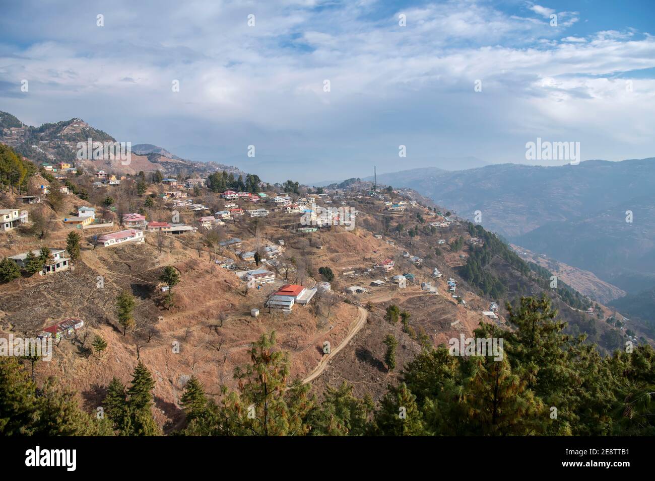 Am frühen Morgen Blick auf die Landschaft der Mall Road Muree Stockfoto