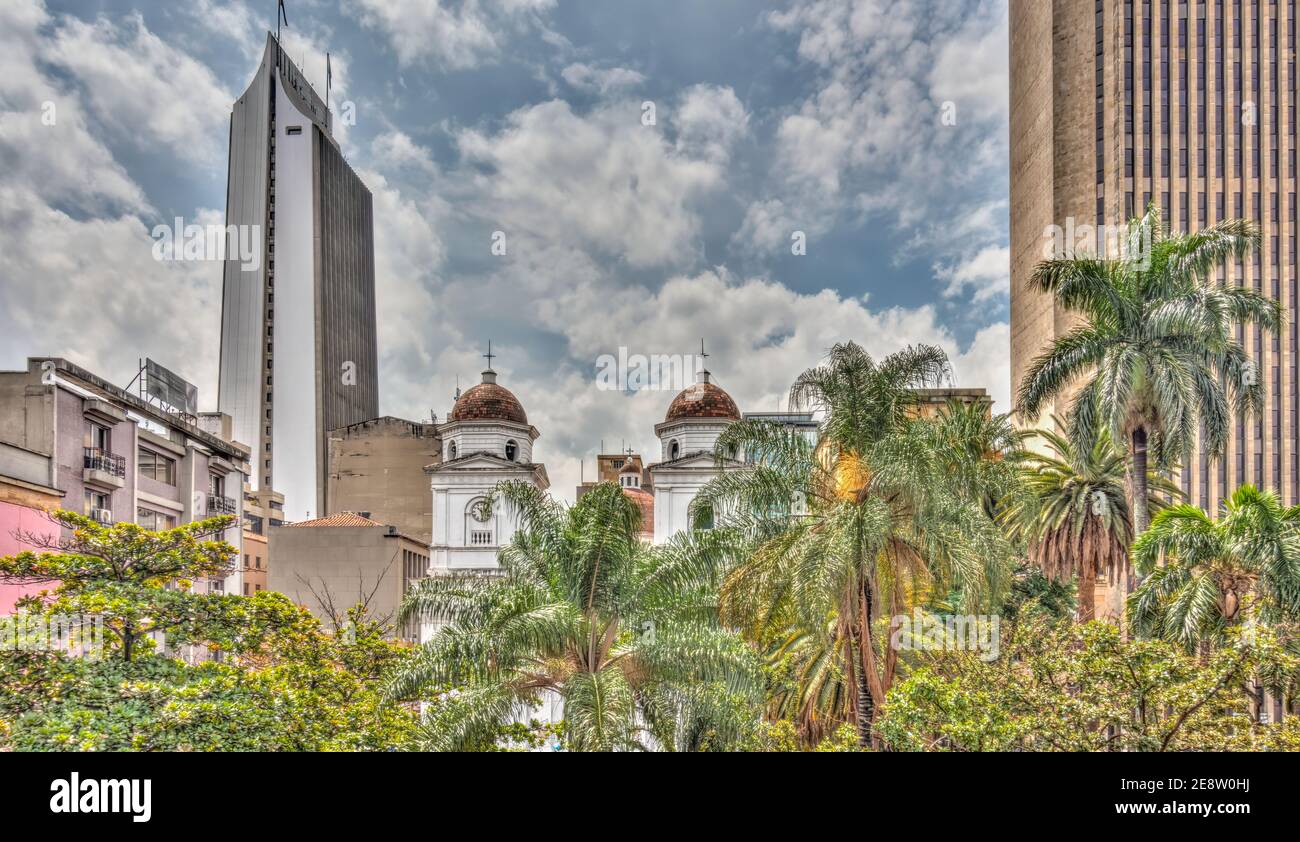 Medellin Stadtzentrum, HDR Bild Stockfoto