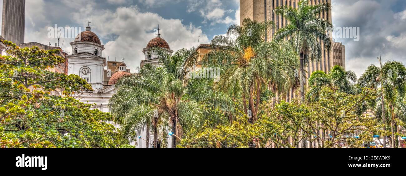 Medellin Stadtzentrum, HDR Bild Stockfoto
