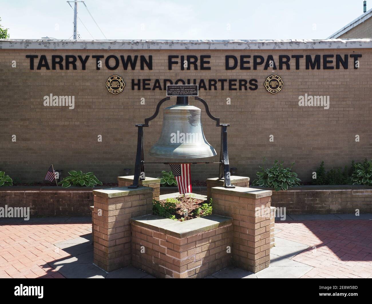 Bild des Hauptquartiers der Feuerwehr Tarrytown. Stockfoto