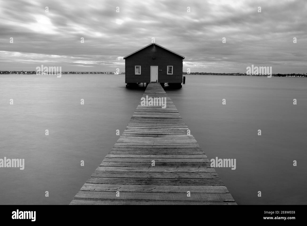 Crawley Edge Boatshed in Australien Stockfoto