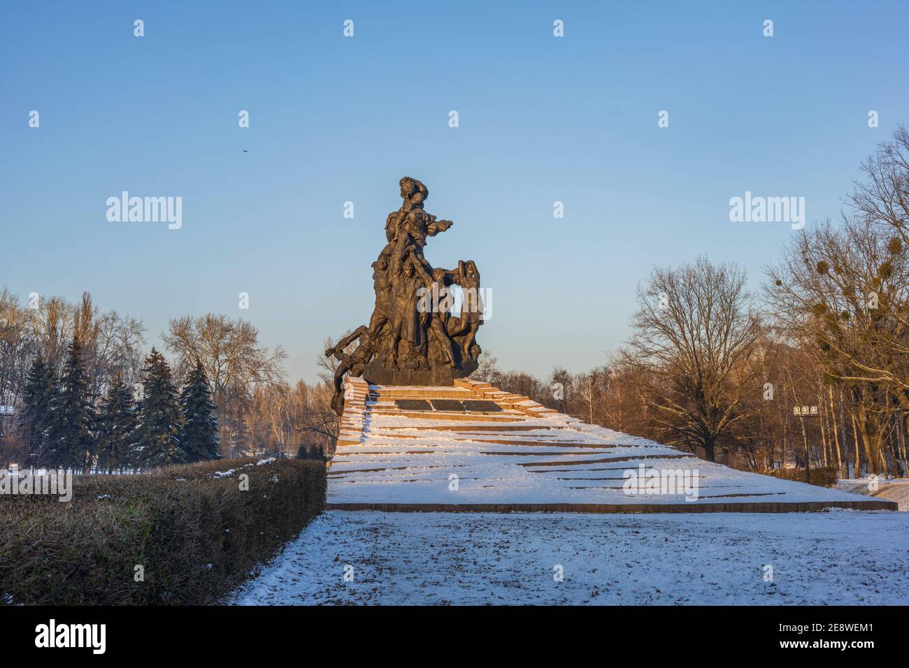 Denkmal für die Opfer in Babin Jar in Kiew, Ukraine Stockfoto