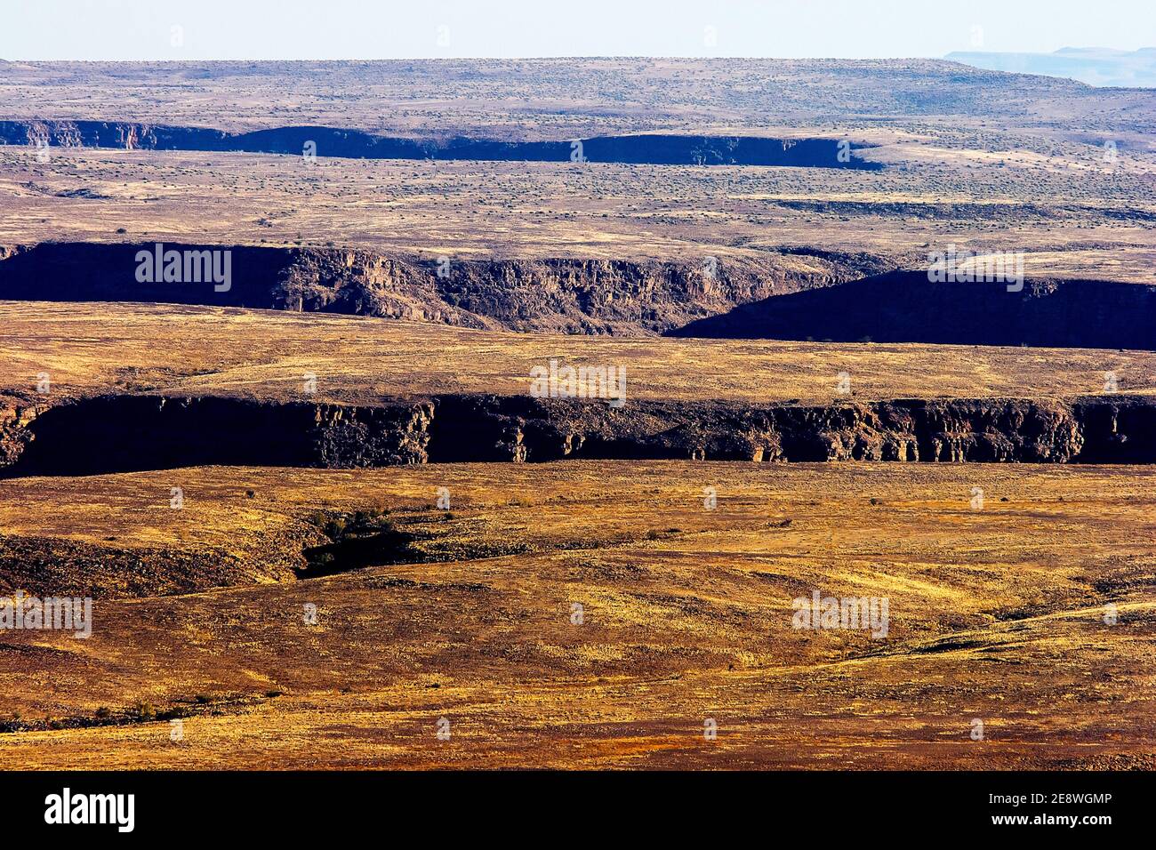 Toller Blick auf den Fish River Canyon, eine der größten Canyons der Welt. Namibia. Stockfoto