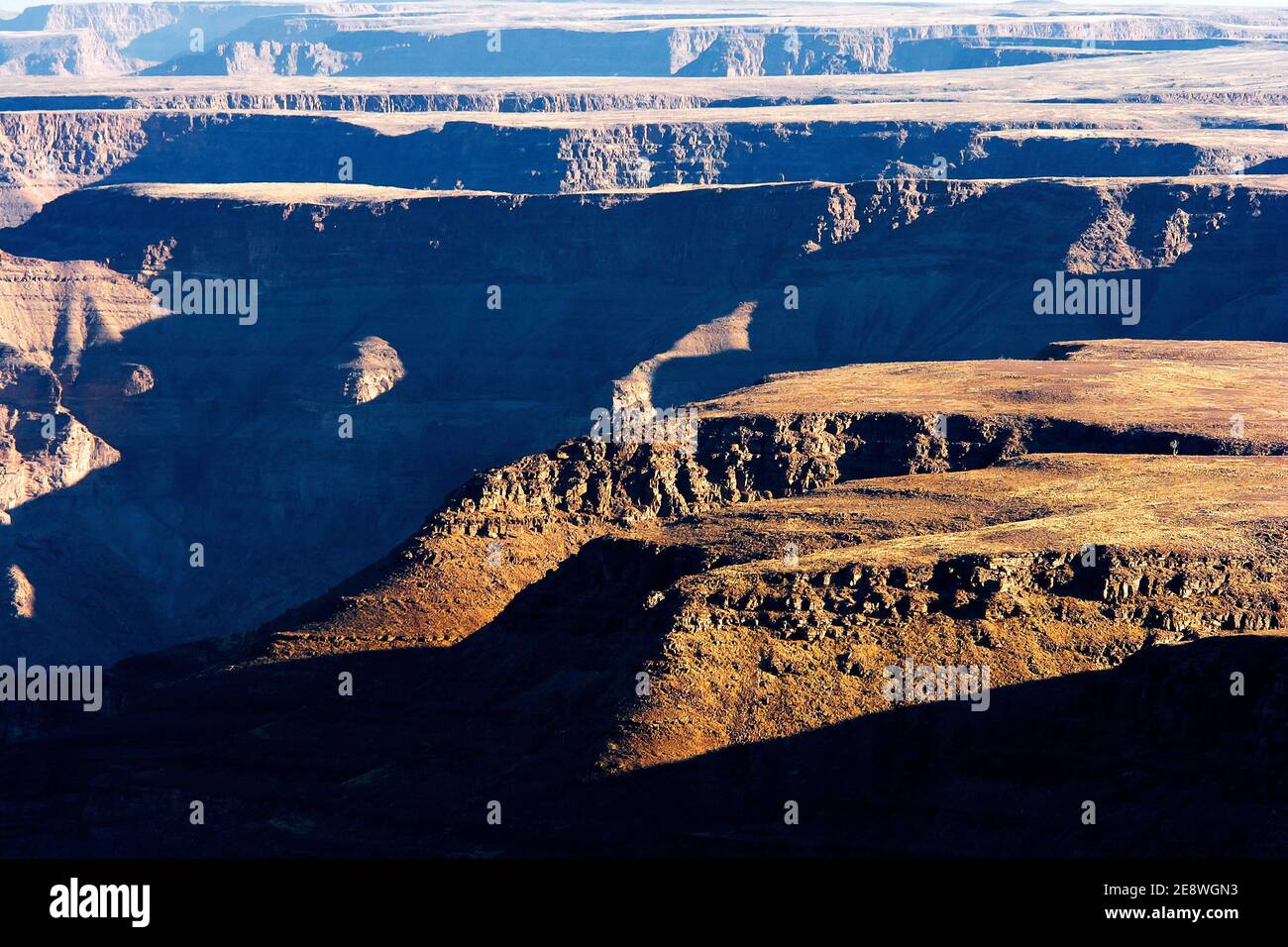 Toller Blick auf den Fish River Canyon, eine der größten Canyons der Welt. Namibia. Stockfoto