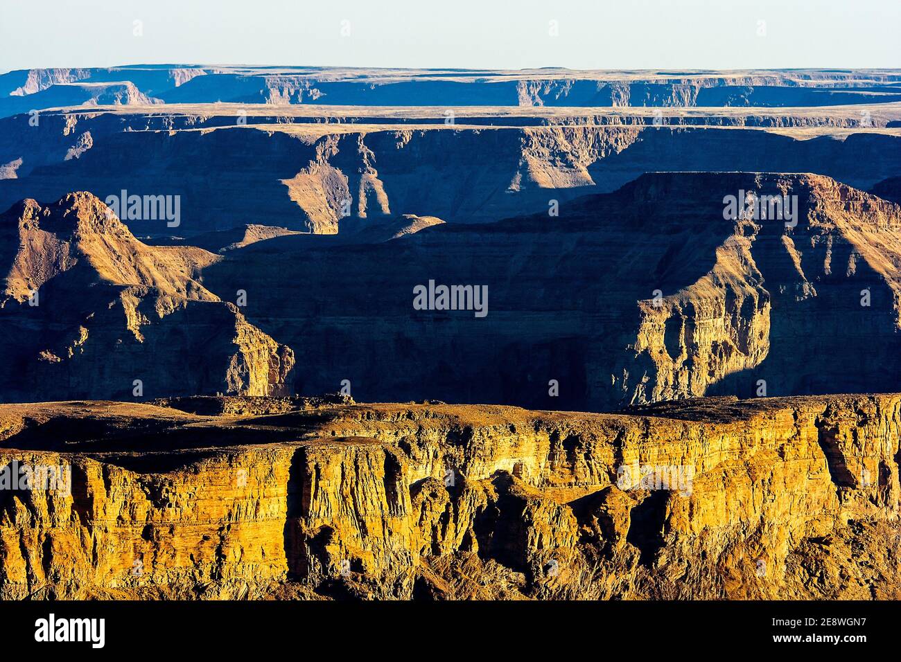 Toller Blick auf den Fish River Canyon, eine der größten Canyons der Welt. Namibia. Stockfoto