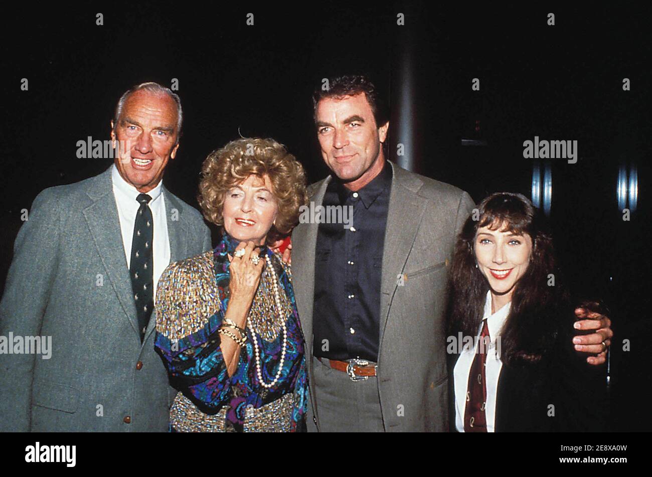 Robert Selleck, Martha Selleck Tom Selleck und Jillie Mack 1990 Credit: Ralph Dominguez/MediaPunch Stockfoto