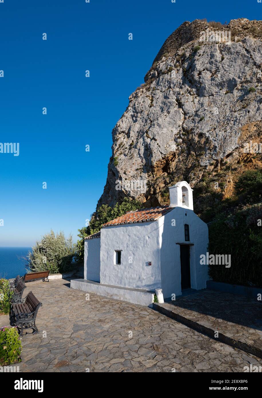Alte traditionelle Kirche auf der Insel Skyros, Griechenland Stockfoto