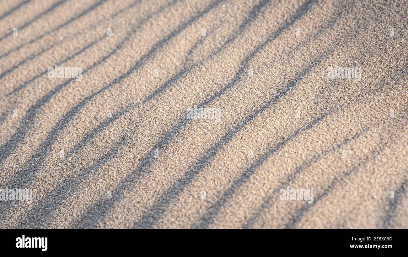Landschaft in der Nähe des Sandes der Jungfrau und windig-kräuselten Strand Stockfoto
