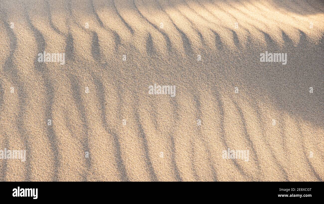 Landschaft in der Nähe des Sandes der Jungfrau und windig-kräuselten Strand Stockfoto