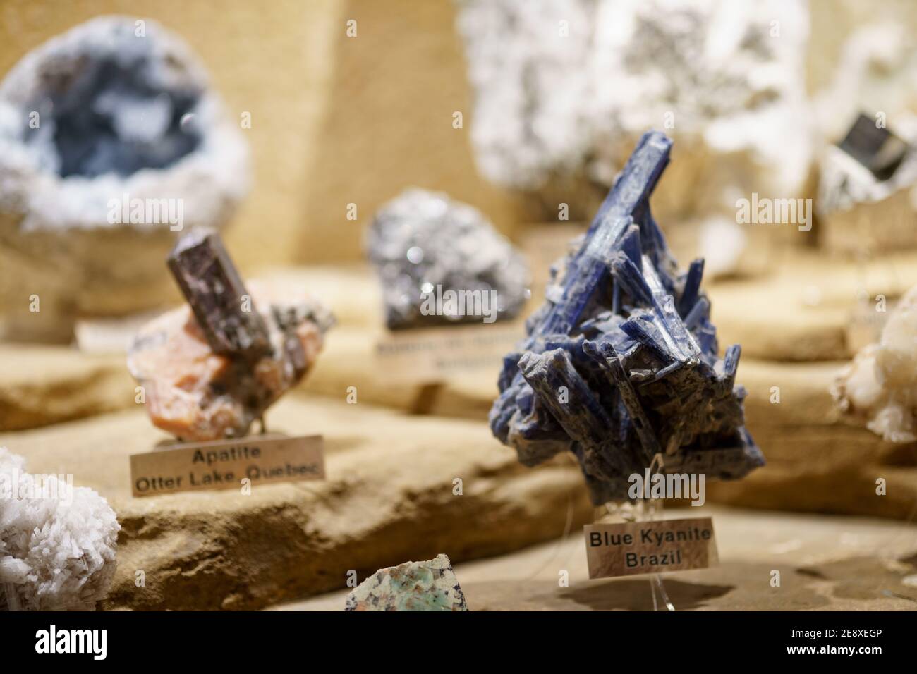 Foto von Blue Kyanite Gesteinsformation geologisch Stockfoto