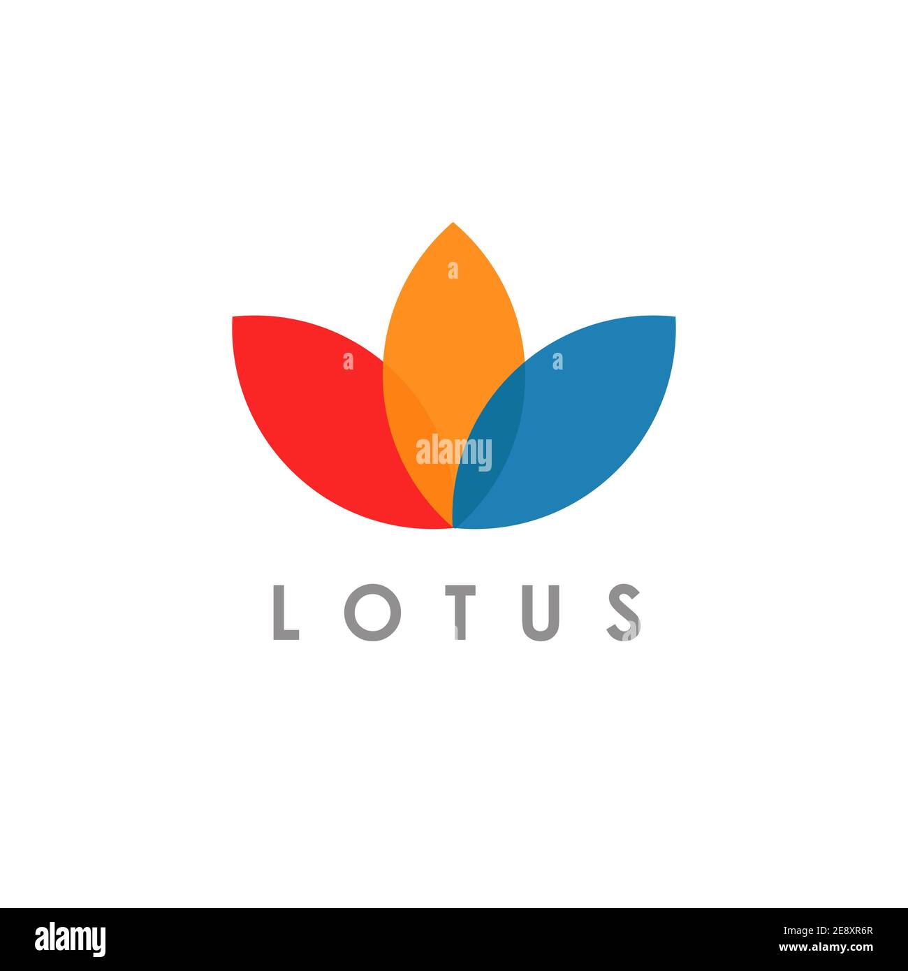 Dreifache transparente Farbe für Lotus Symbol Logo Design Vektor Vorlage Stock Vektor