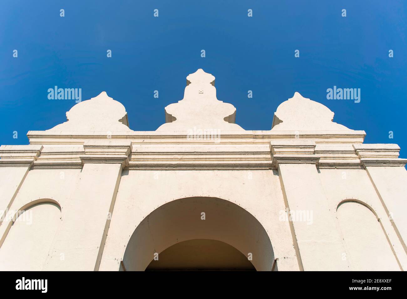 Architecure der Wände des Palastes von Kandy, Tempel des Zahnes, äußere Architektur. Stockfoto