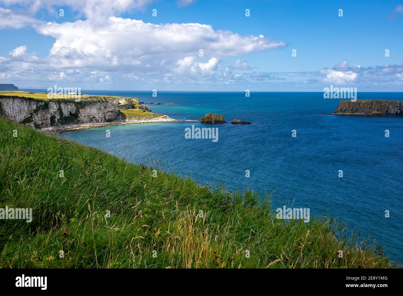 Antrim Küste in Nordirland, Giants Causeway Stockfoto
