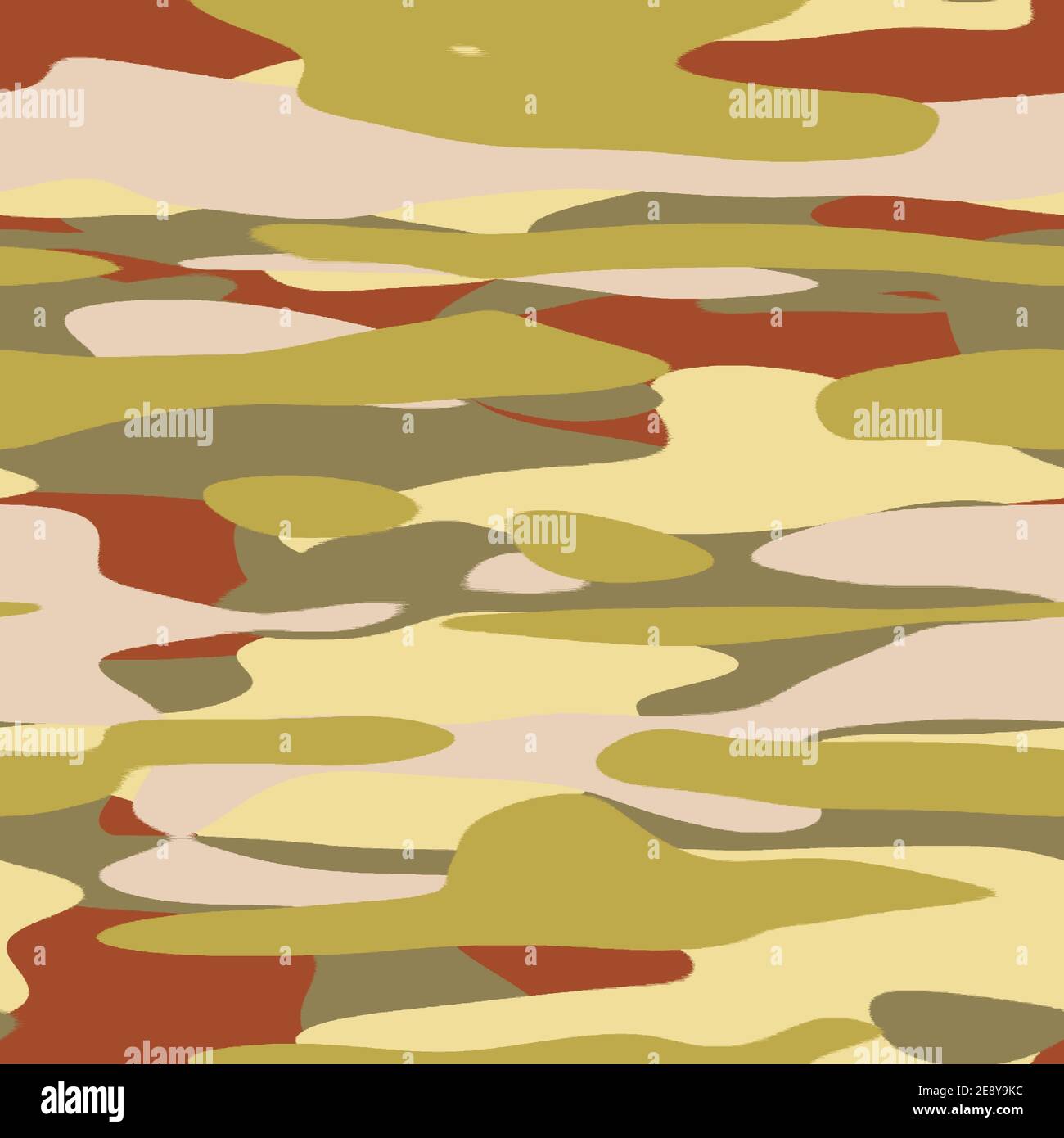 Nahtloses, unifarbenes, flaches Camo-Digitalmuster Stockfoto