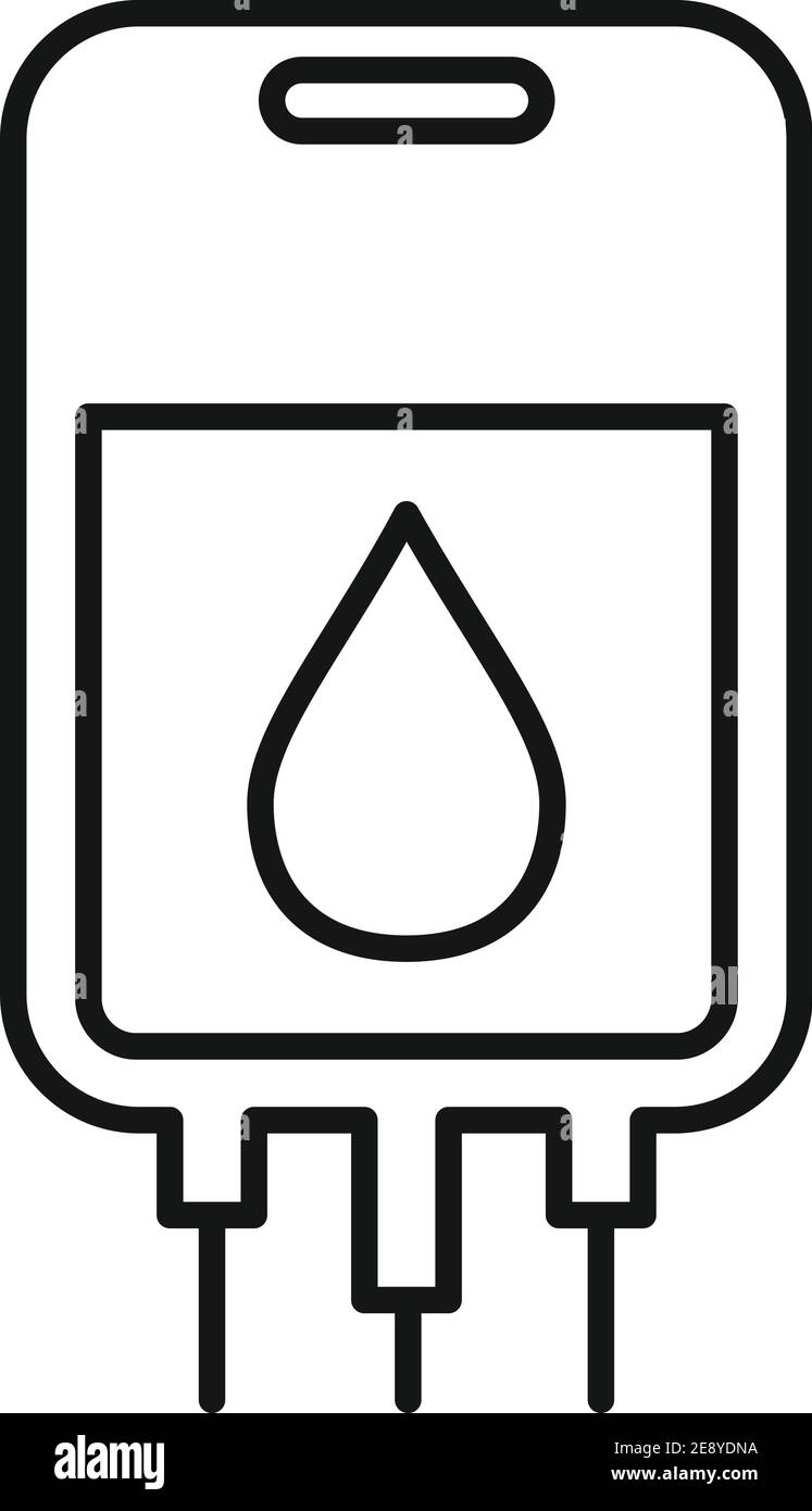Paket Blutspende Symbol, Umriss Stil Stock Vektor Paket Blutspende Symbol, Umriss Stil Stock Vektor