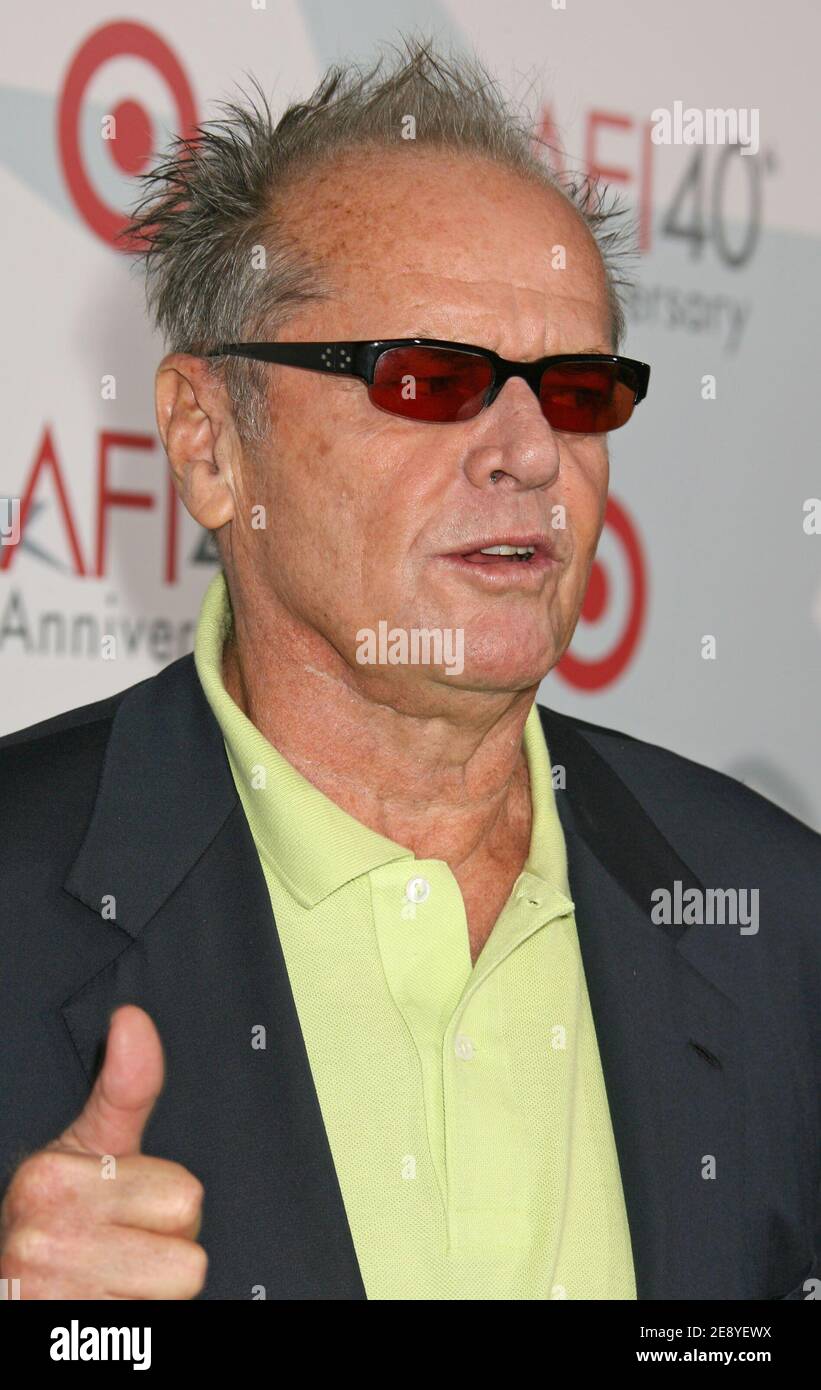 Jack Nicholson kommt zum 40. Jubiläum des American Film Institute (AFI), das am 3. Oktober 2007 im Arclight Theater in Los Angeles, CA, USA, stattfand. Foto von Baxter/ABACAPRESS.COM Stockfoto