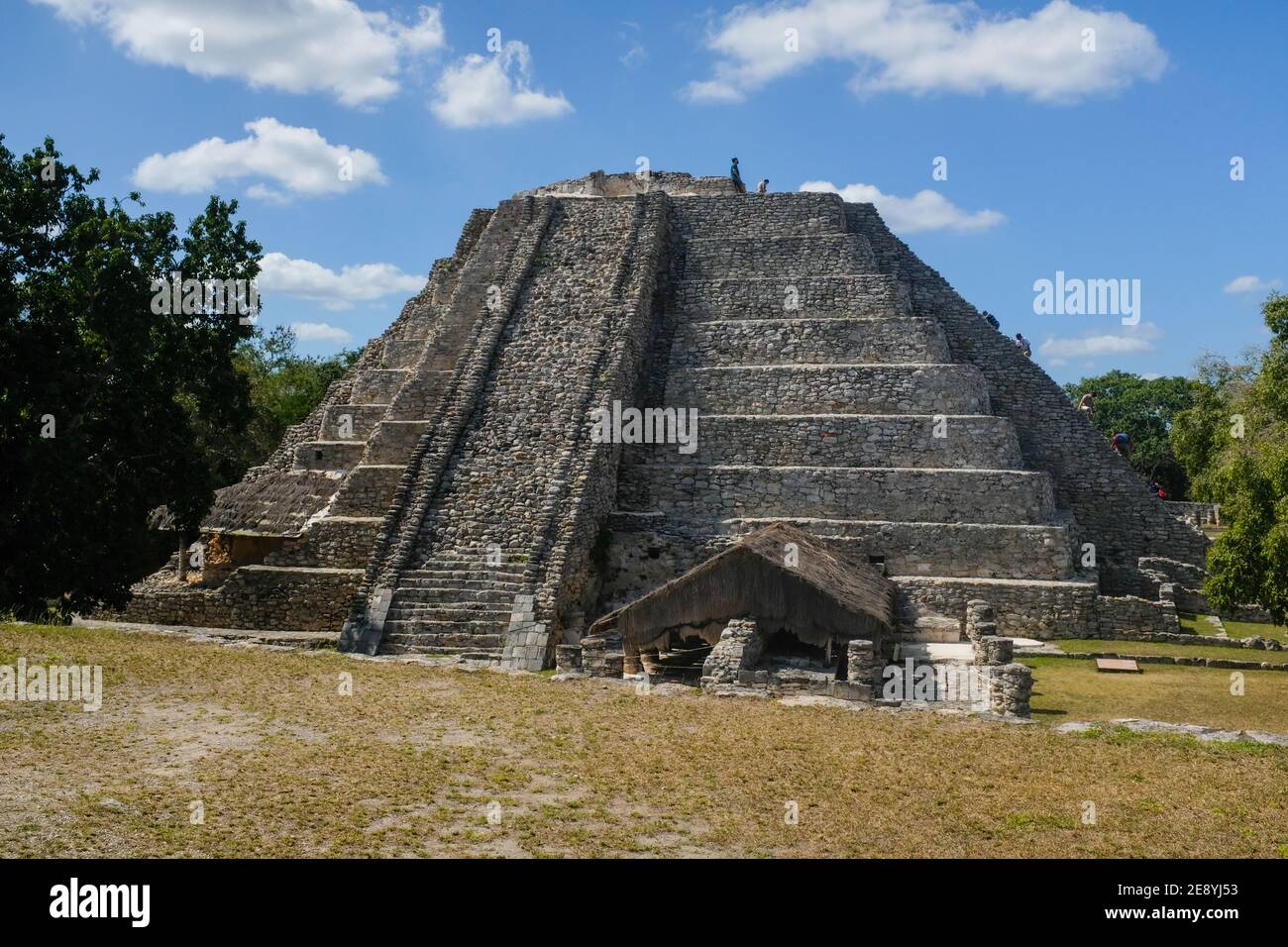 Die präkolumbianische Maya-Stätte von Mayapan, Yucatan Mexiko Stockfoto