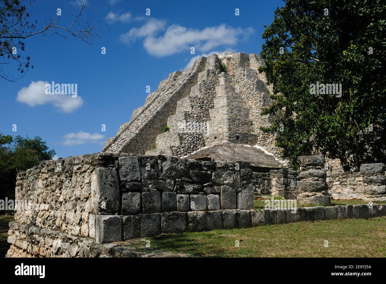 Die präkolumbianische Maya-Stätte von Mayapan, Yucatan Mexiko Stockfoto