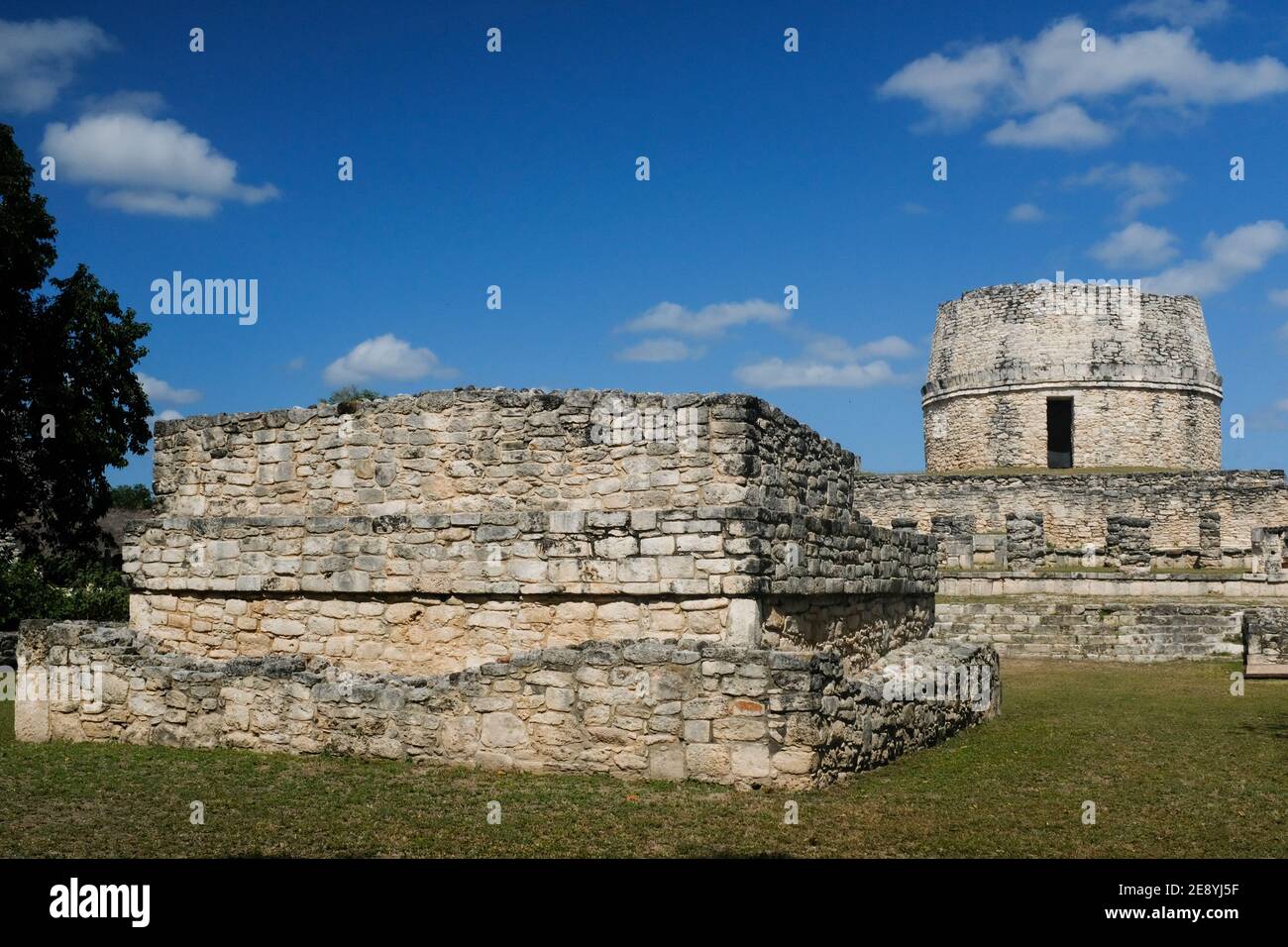 Die präkolumbianische Maya-Stätte von Mayapan, Yucatan Mexiko Stockfoto
